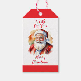 Etiqueta Para Presente Papai Noel Festivo Brilhante Natal Feliz Personali