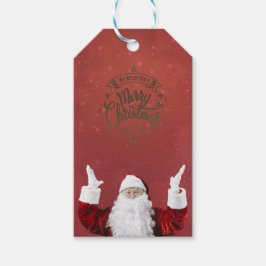 Etiqueta Para Presente Papai Noel,Flocos de Neve,Vermelho