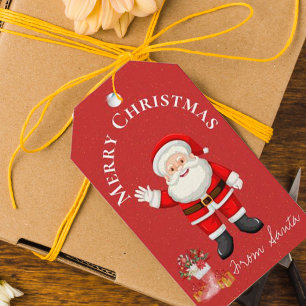 Etiqueta Para Presente Papai Noel Fofo Frutas Vermelhas Natal Alegre