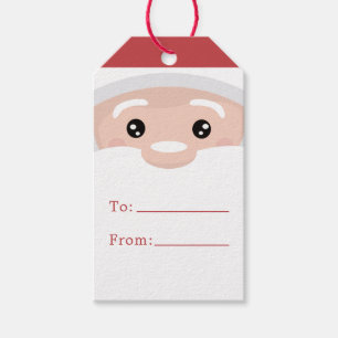 Etiqueta Para Presente Papai Noel Fofo Natal Moderno Personalizado
