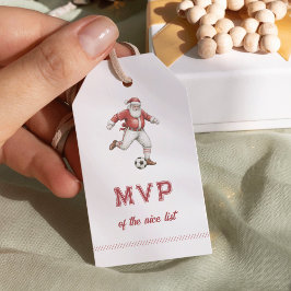 Etiqueta Para Presente Papai Noel Futebol MVP da Lista Legal de Natal