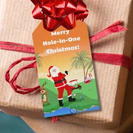 Etiqueta Para Presente Papai Noel Jogando Fora de Obstáculo de Água no Go