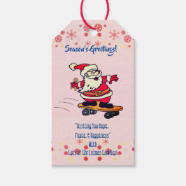 Etiqueta Para Presente Papai Noel Patinando