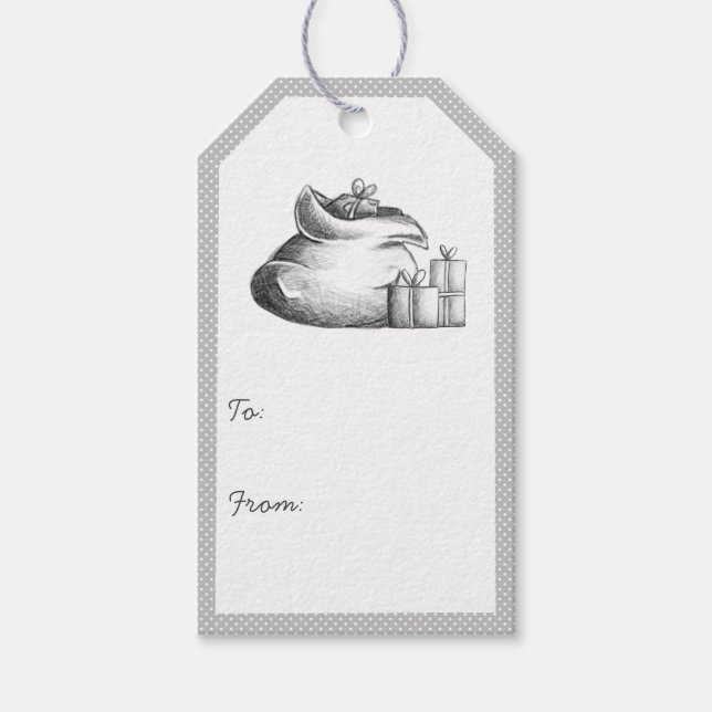 Etiqueta Para Presente Papai Noel Presentes de Natal Para De (Frente)