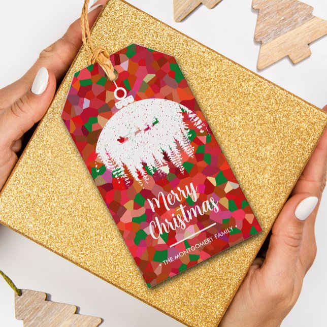 Etiqueta Para Presente Papai noel Sleigh (Criador carregado)