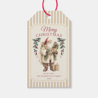 Etiqueta Para Presente Papai Noel Vintage Natal Tradicional