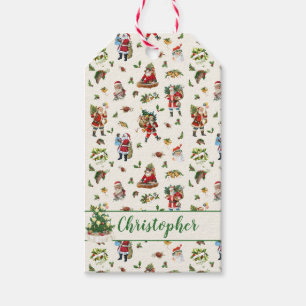Etiqueta Para Presente Papai Noel Vintage Personalizado Natal