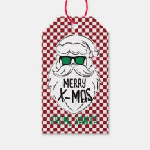 Papai Noel Xadrez Vermelho Rosa Retrô Natal 