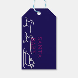 Etiqueta Para Presente Papais noeis Bebê: Festivo e Feriado Feliz"