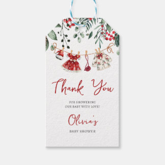 Etiqueta Para Presente Papais noeis Bebê Natal Garota Chá de fraldas de r