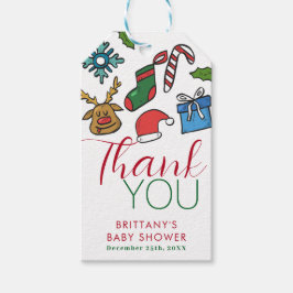 Etiqueta Para Presente Papais noeis Bebê Natal Gênero Chá de fraldas neut