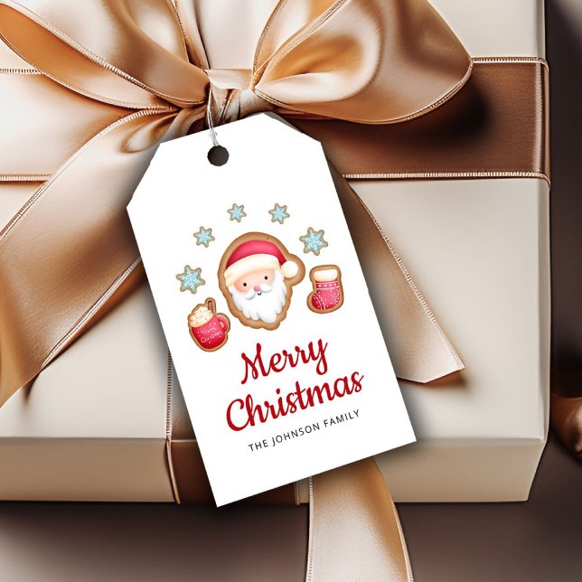 Etiqueta Para Presente Papais noeis bonitos Feliz Natal (Cute Santa Merry Christmas Gift Tags)