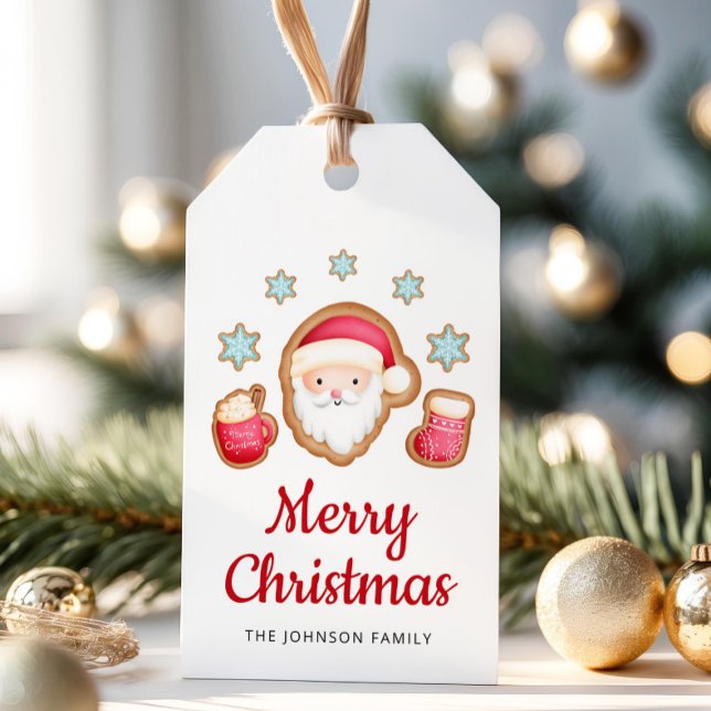 Etiqueta Para Presente Papais noeis bonitos Feliz Natal (Cute Santa Merry Christmas Gift Tags)