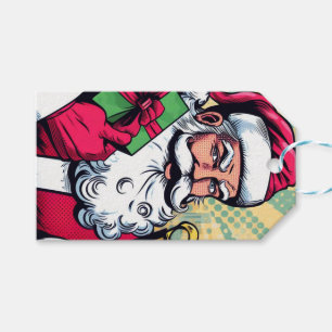 Etiqueta Para Presente Papais noeis de banda desenhada/Natal