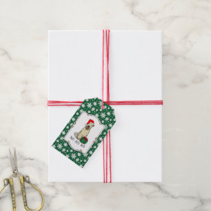 Etiqueta Para Presente Papais noeis de Natal Rochados Terrier (sem carne)