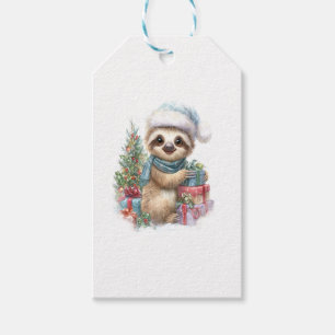 Etiqueta Para Presente Papais noeis de Natal Safari de Camisa Lenta