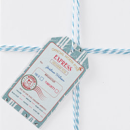 Etiqueta Para Presente Papais noeis Express Delivery Winter Woodland Chri