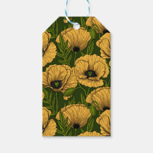 Etiqueta Para Presente Papanicolau amarelo em verde escuro