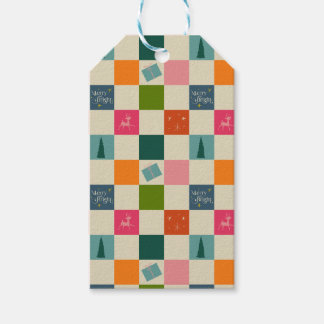 Etiqueta Para Presente Papel de embrulho de Natal Retro Alegre e Brilhant