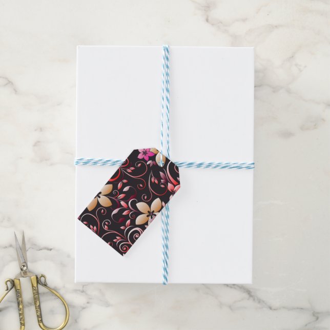 Etiqueta Para Presente Papel de parede para flores 7 (Com cordão)