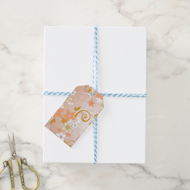Etiqueta Para Presente Papel de parede para flores 8 (Com cordão)