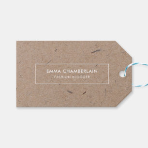 Etiqueta Para Presente Papel Kraft Russo Moderno Minimalista