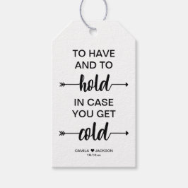 Etiqueta Para Presente Para ter e segurar no caso de ficar frio