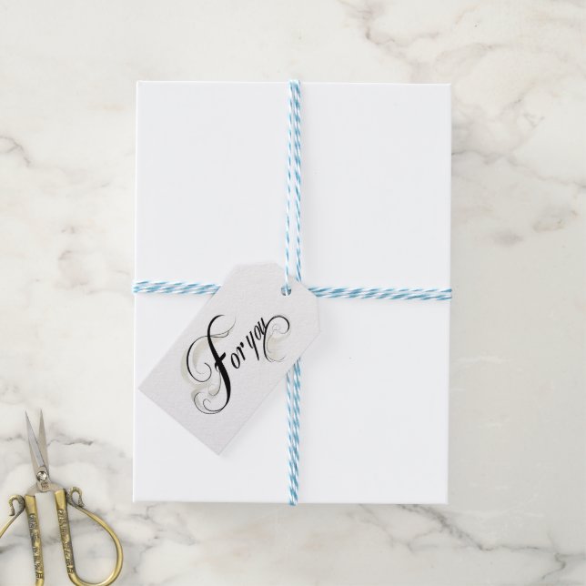 Etiqueta Para Presente Para Você Elegante (Com cordão)