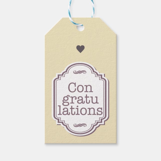 Etiqueta Para Presente Parabéns (Frente)