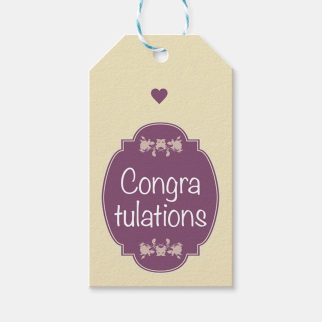 Etiqueta Para Presente Parabéns (Frente)