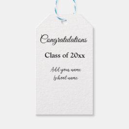 Etiqueta Para Presente Parabéns de graduação simples, adicionar classes m