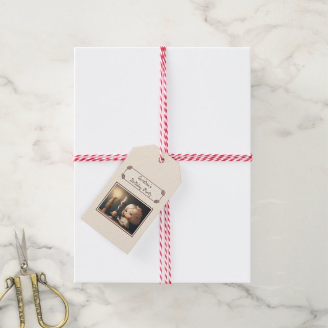 Etiqueta Para Presente Parabéns, garota 01 (Com cordão)