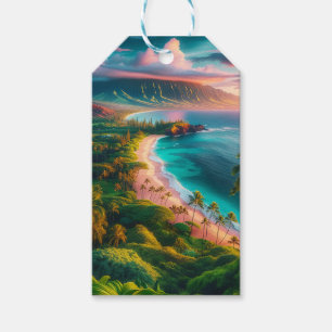 Etiqueta Para Presente Paraíso Tropical da Ilha de Maui