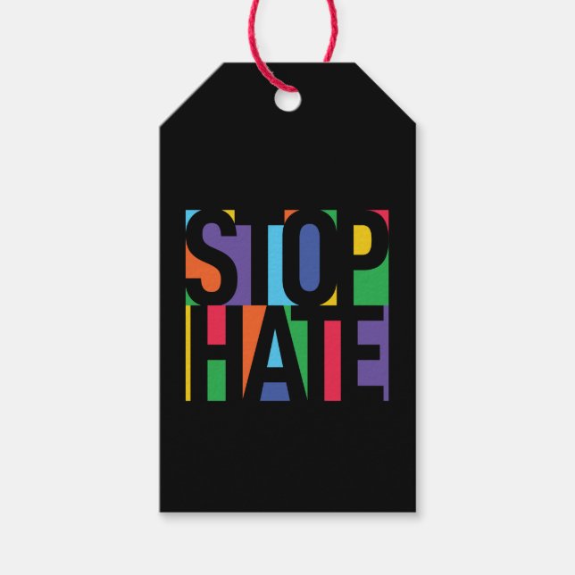 Etiqueta Para Presente Parar o ódio (Frente)