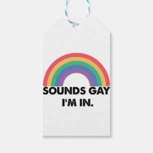 Etiqueta Para Presente Parece Gay Estou No Mês do Orgulho Gay Colorido