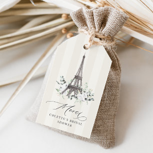 Etiqueta Para Presente Paris Bloom Favor do Chá de panela da Torre Eiff