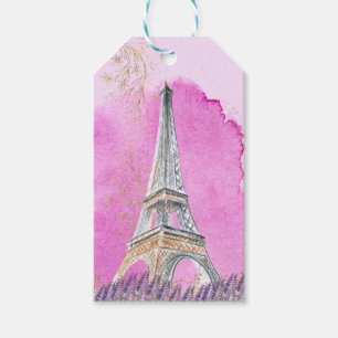 Etiqueta Para Presente Paris Quinceanera Torre Eiffel Rosa Obrigada
