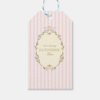 Etiqueta Para Presente Parisian French Patisserie Vintage Party Pink