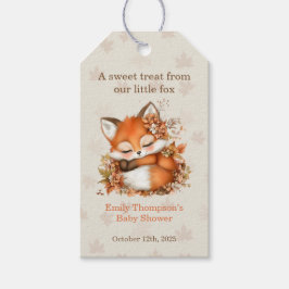 Etiqueta Para Presente Partido Cozy Autumn Fox Chá de fraldas Cozy Woodla