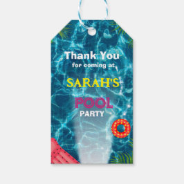 Etiqueta Para Presente Partido da Piscina legal | Vinheta de Natação