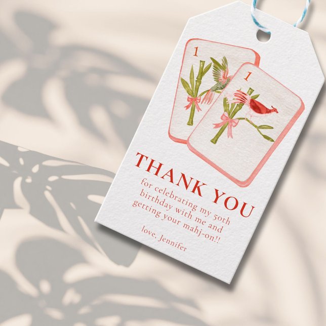 Etiqueta Para Presente Partido Mahjong (Criador carregado)