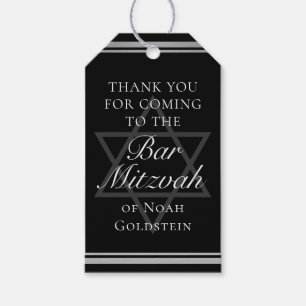 Etiqueta Para Presente Partido Personalizado do Bar Formal Negro Silver M