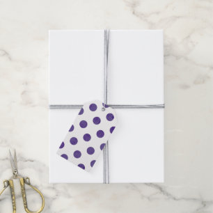 Etiqueta Para Presente Partido Roxo Bolinhas reais de uvas ultra-violet