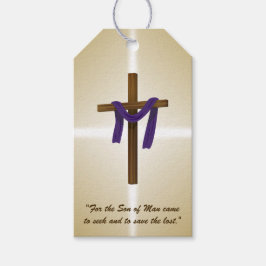 Etiqueta Para Presente Páscoa Dia de Ressurreição de Violações Cruzadas e