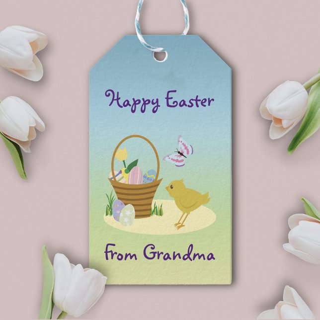 Etiqueta Para Presente Páscoa E Pintinho De Bebê (Criador carregado)
