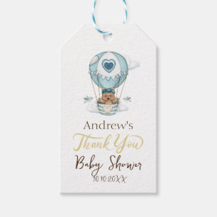 Etiqueta Para Presente Pássaro da Nuvem do Urso de Teddy com Balão de Ar 