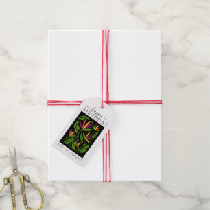 Etiqueta Para Presente Pássaro do Paraíso FELIZ Tag de presente de ANIVER