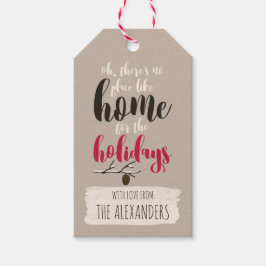 Etiqueta Para Presente Pássaros De Natal 'Casa Para Férias' Pessoais