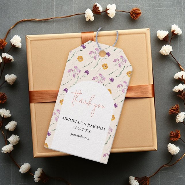 Etiqueta Para Presente Pastel Boho Floral (Criador carregado)