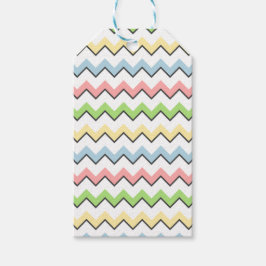 Etiqueta Para Presente Pastel Chevron-Drop Shadow por Shirley Taylor